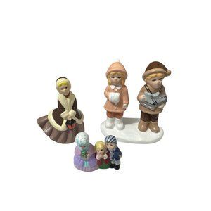 Lot of 3 Various Christmas Village People Figurines 1 1/2 - 3 inch